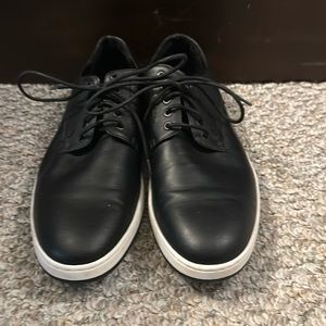 Zara man black leather shoes